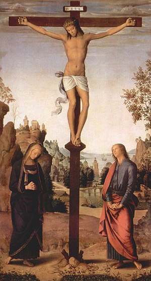 Dodicesima Stazione Gesù in croce, la madre e il discepolo