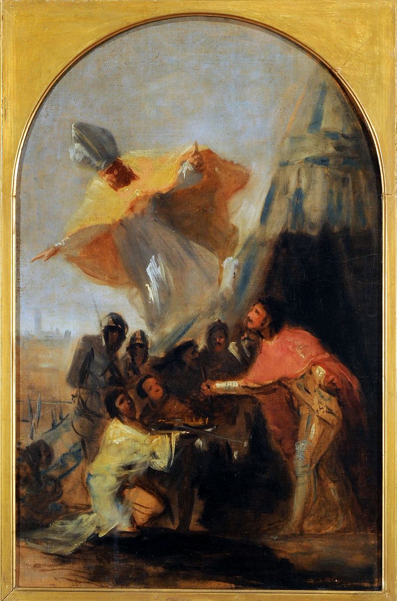 Apparizione di Sant'Isidoro al re Fernando III Il Santo, dinanzi alle mura di Siviglia