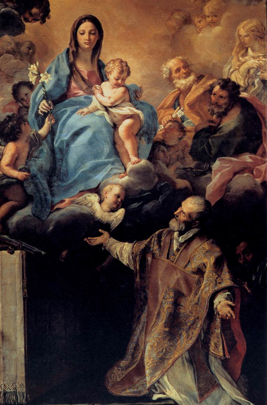 San Filippo Neri ha la visione della Madonna con Bambino