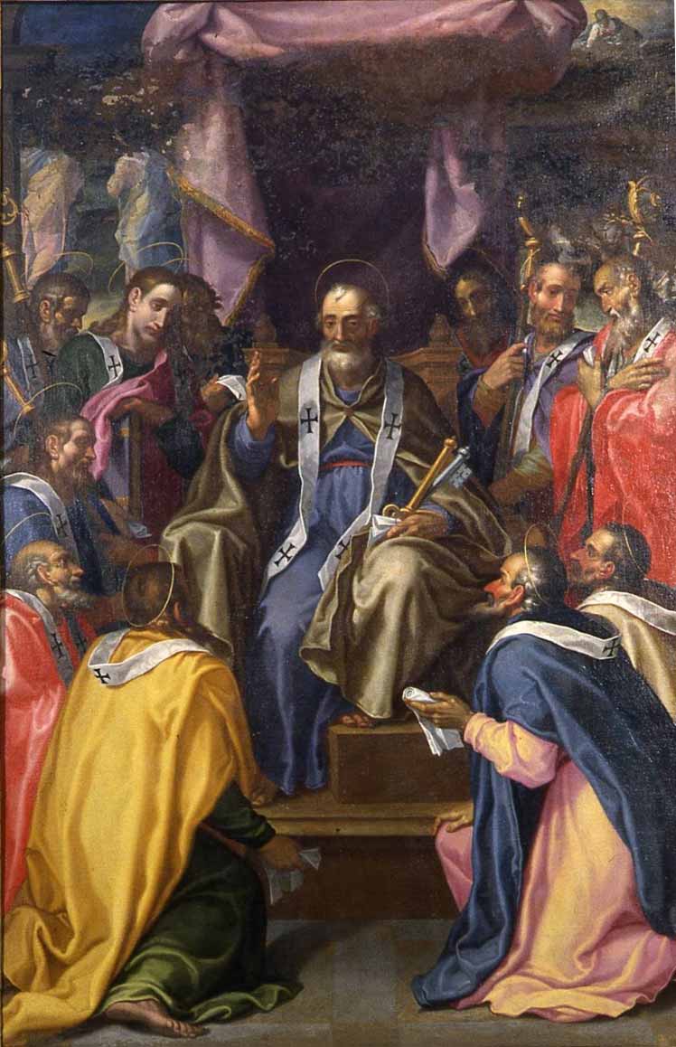 San Pietro in cattedra e apostoli