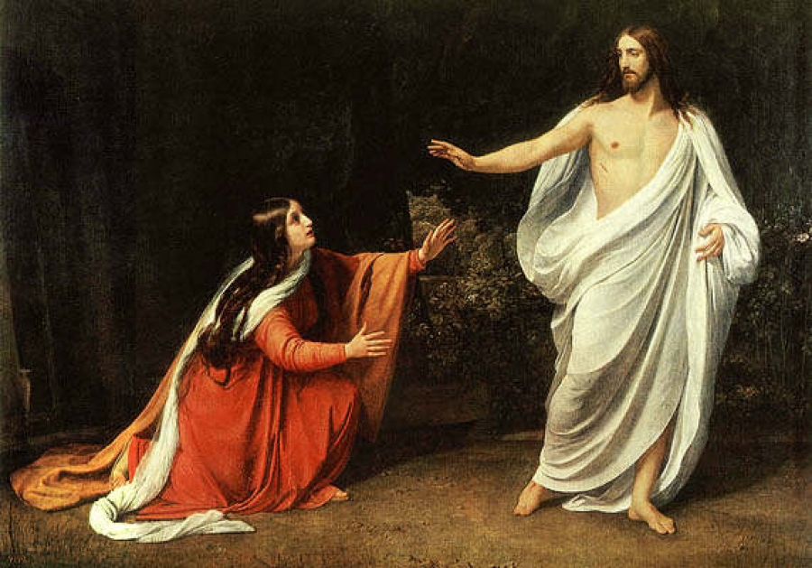 Gesù risorto e Maria Maddalena