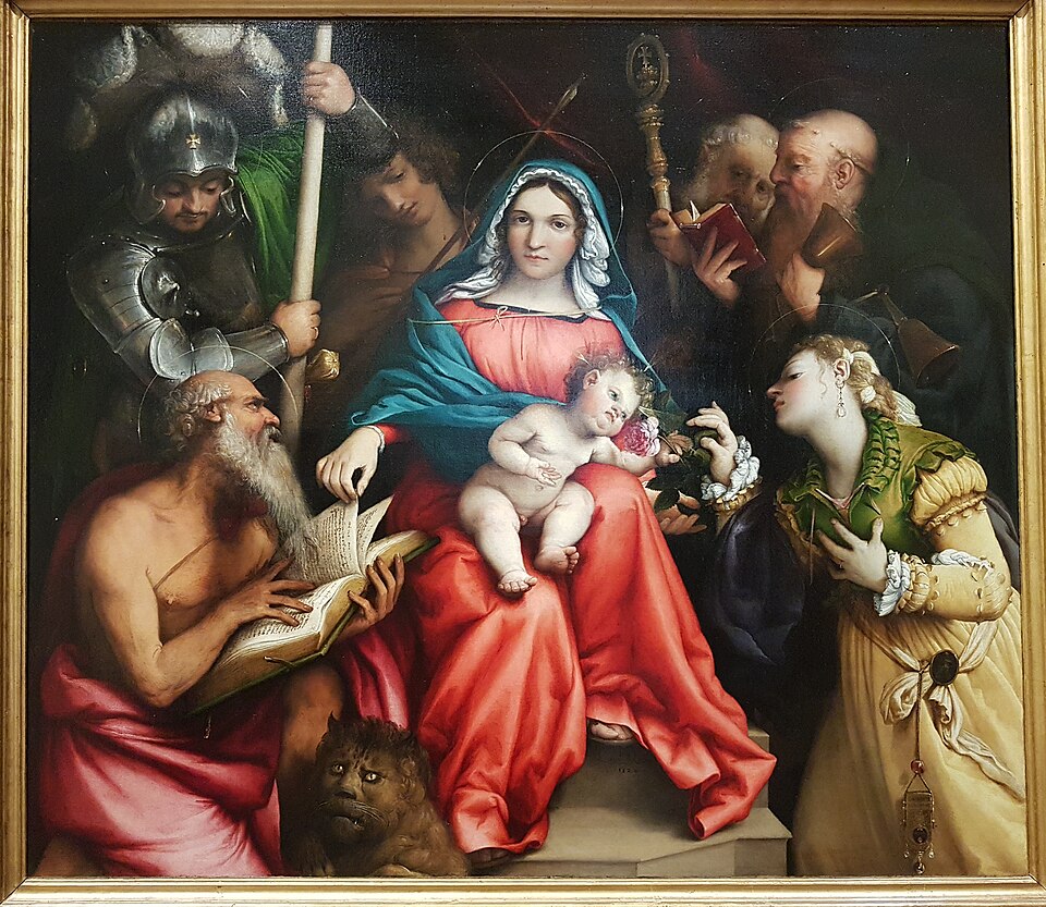 Matrimonio mistico di santa Caterina d'Alessandria e santi