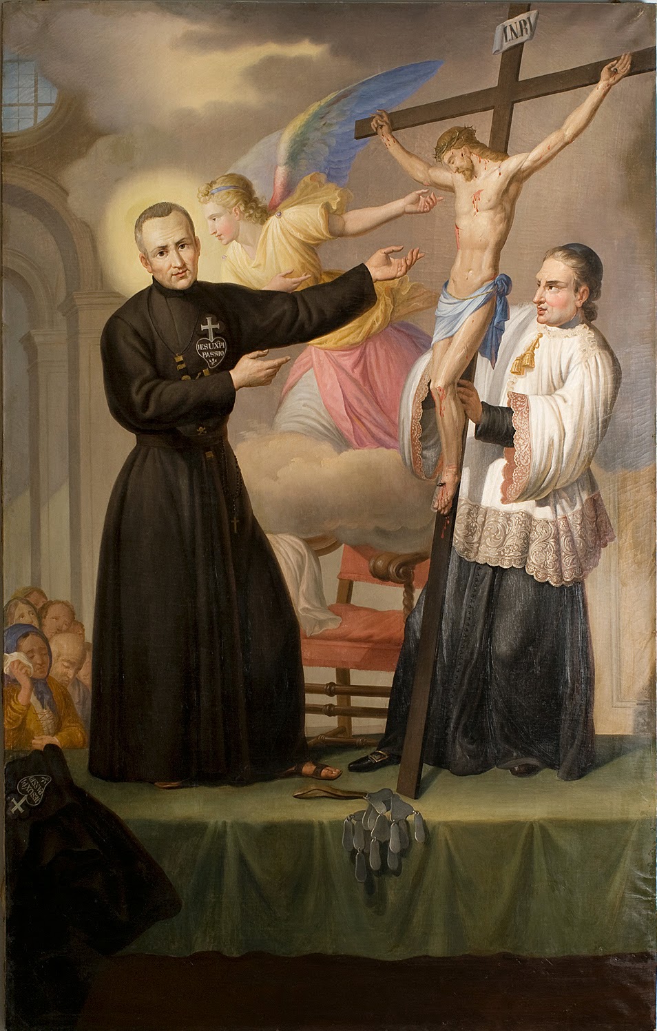 Predica di S. Paolo della Croce mentre un angelo gli suggerisce le parole