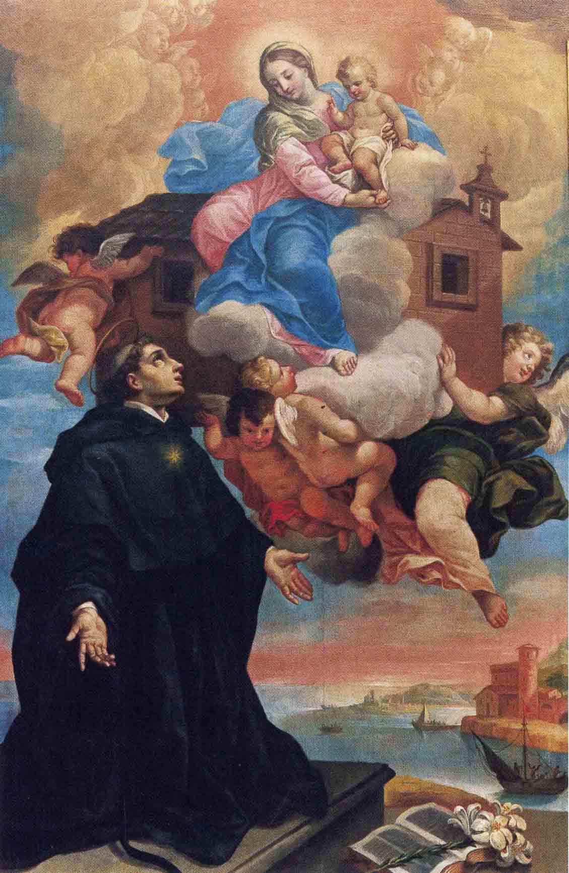  S. Nicola da Tolentino ha la visione la traslazione della S. Casa di Loreto