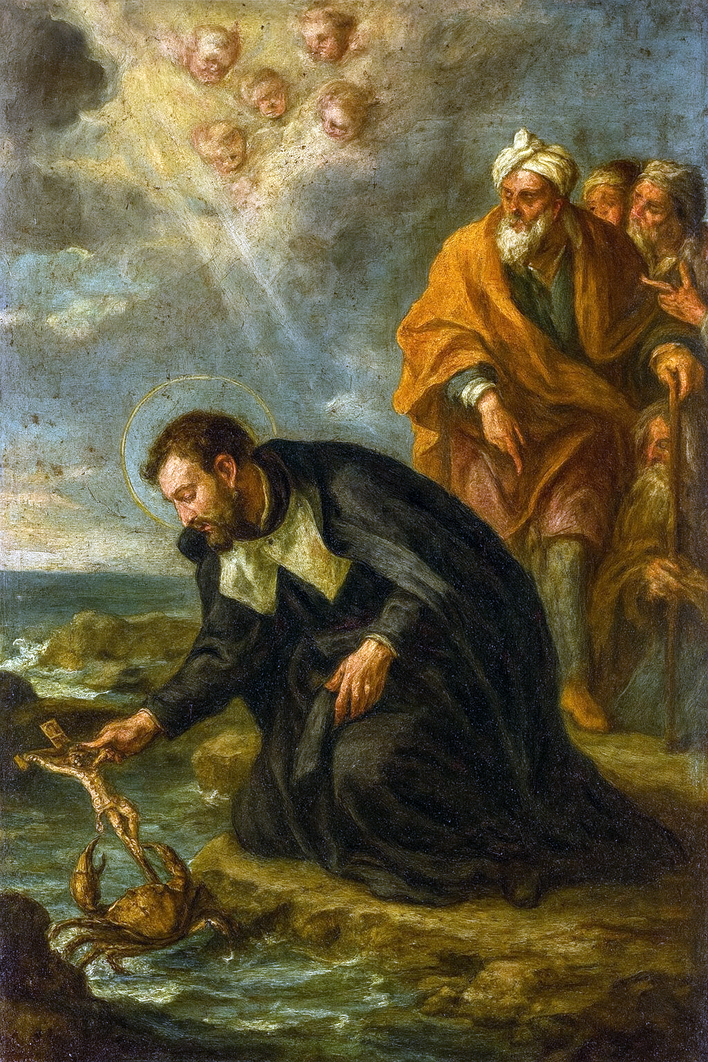 Il granchio riporta a San Francesco Saverio il crocifisso caduto in mare