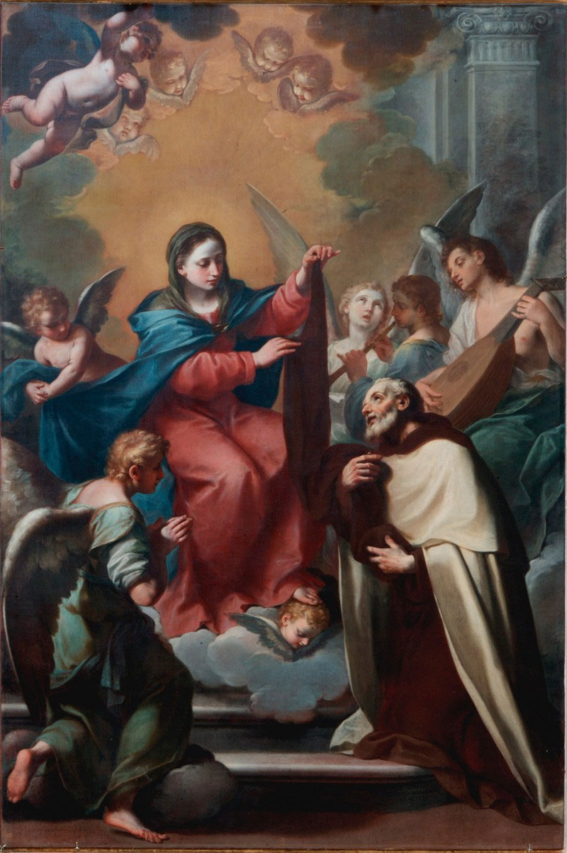 San Simone Stock riceve dalla Madonna lo scapolare