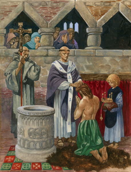 Sant'Agostino battezza re Etelberto