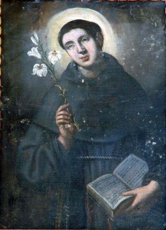 Sant'Antonio da Padova con libro aperto