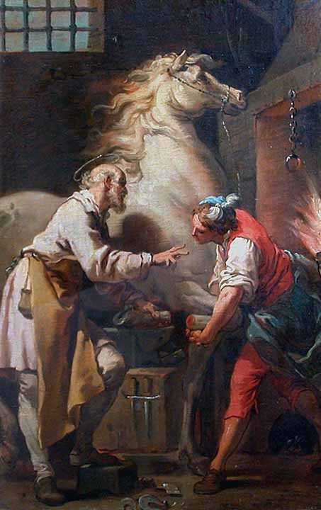 Miracolo di Sant'Eligio che riattacca la zampa di un cavallo