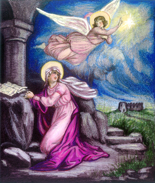 L'angelo avverte Sant'Ermelinda dell'arrivo dei fratelli