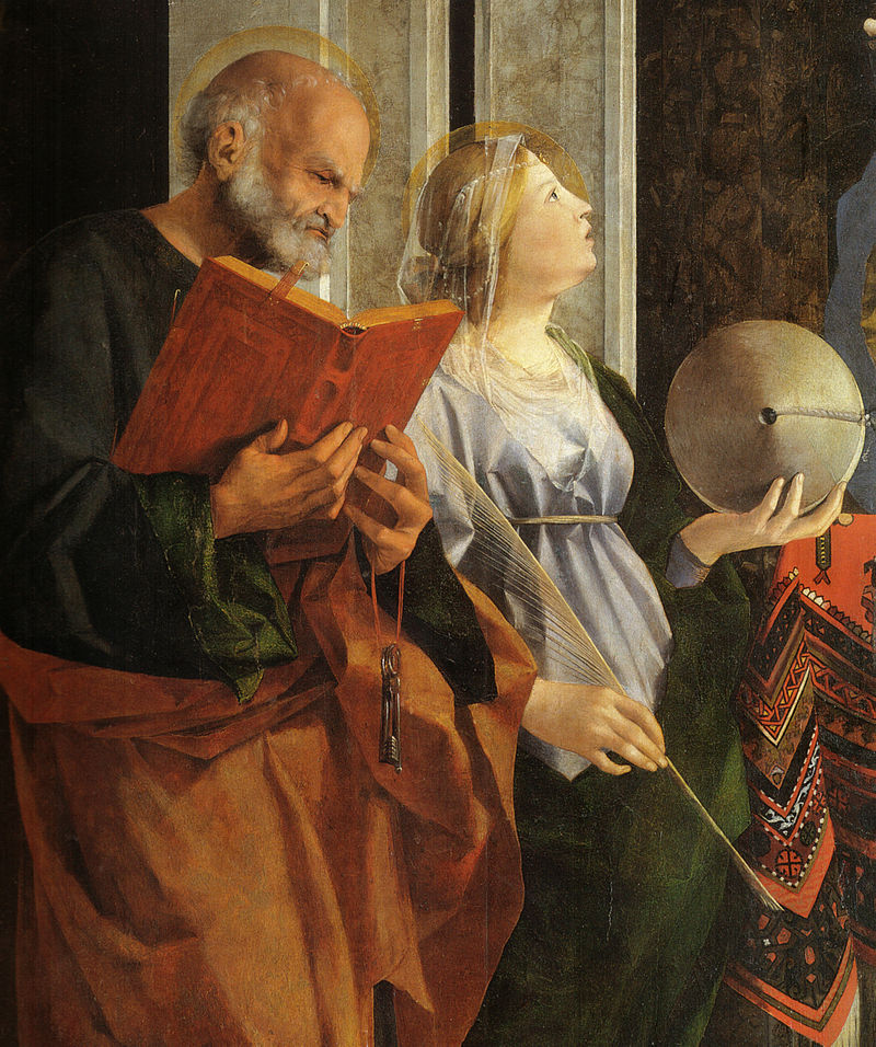 Santa Cristina, particolare della Pala di Santa Cristina al Tiverone