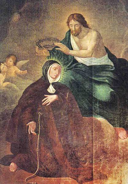 Santa Veronica Giuliani incoronata di spine