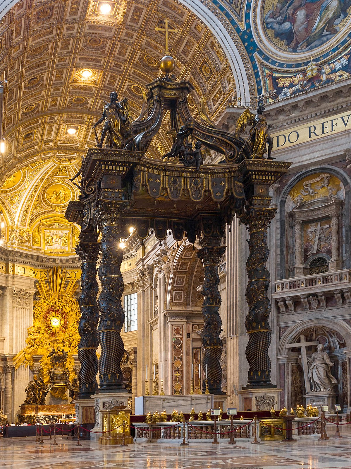 Baldacchino Di San Pietro Dettagli Basilica di San Pietro in Vaticano