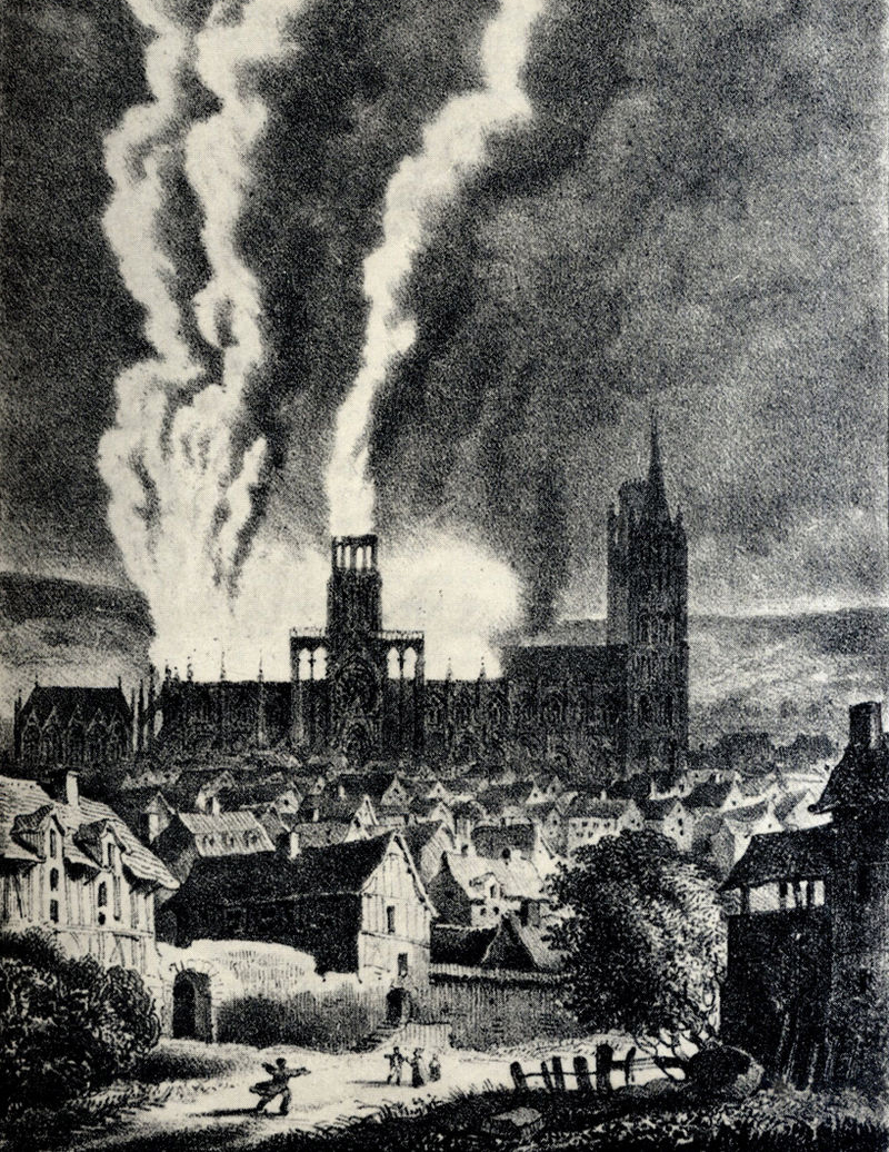 Cattedrale di Notre-Dame Rouen Incendio