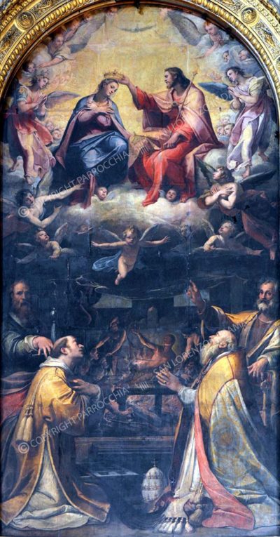 Federico Zuccari L'incoronazione di Maria e i SS. Lorenzo, Damaso, Pietro e Paolo