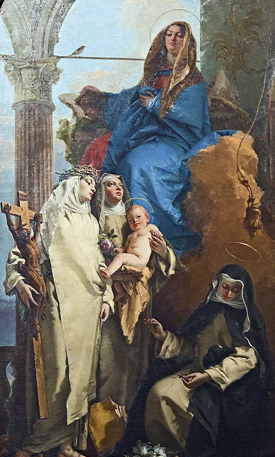 La Vergine appare alle Sante Rosa da Lima Caterina da Siena Agnese da Montepulciano