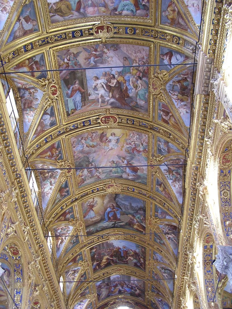 Il soffitto della navata centrale Annunziata del Vastato